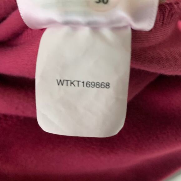 Juicy Couture Black Label M Oversized Luxe Velour Hooded Pullover Dark Crimson - Picture 11 of 11